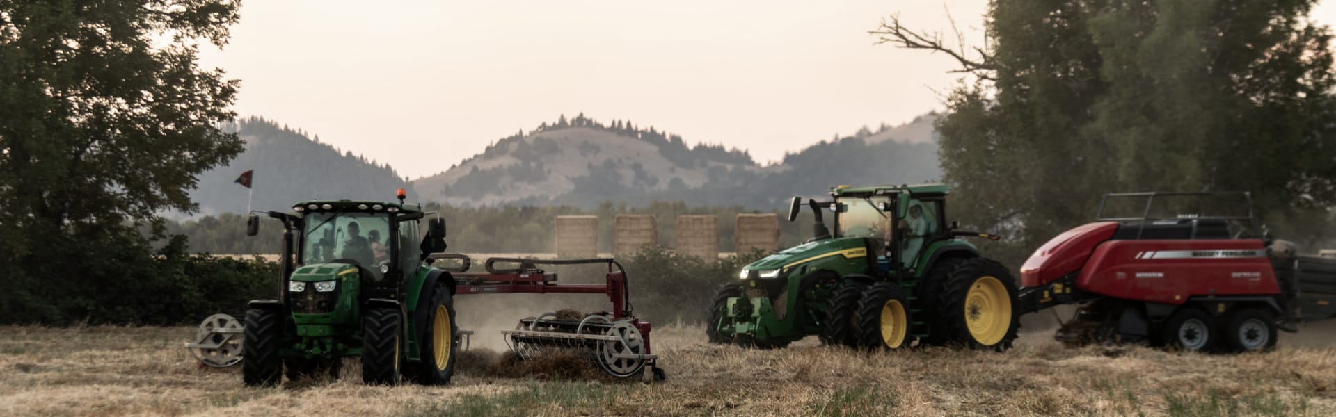 tractors in field for my account page