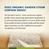 statistics on seeds in organic garden straw for sale