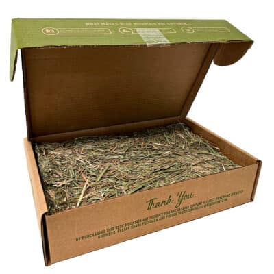 Open box of Timothy Hay