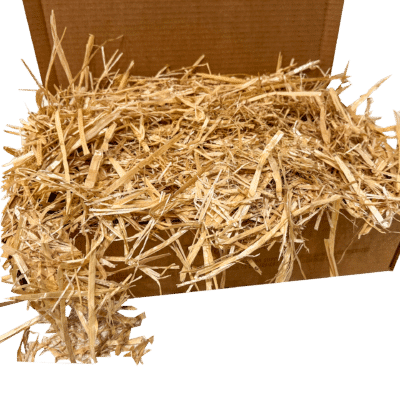 box full of fresh high altitude grown organic bedding straw for sale