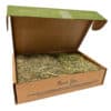 exterior of an open box of timothy hay alfalfa hay blend for sale